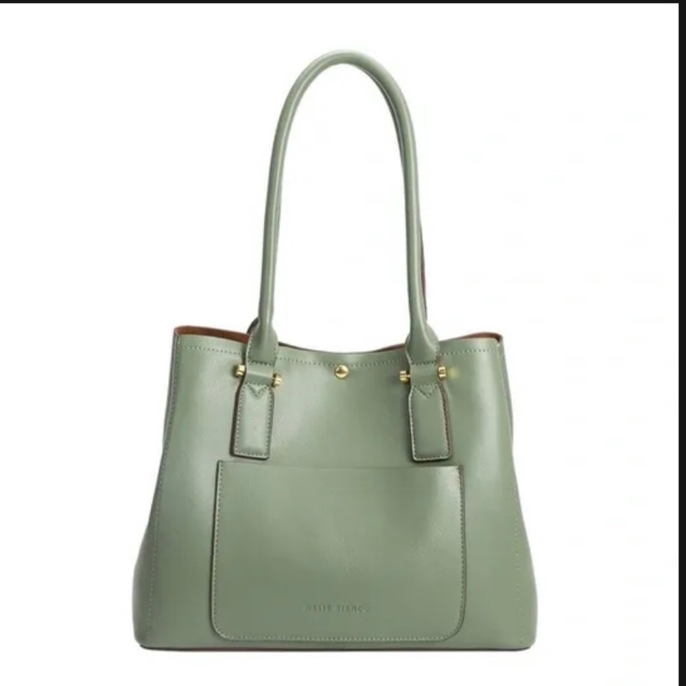 Sage Vegan Leather Shoulder Bag
